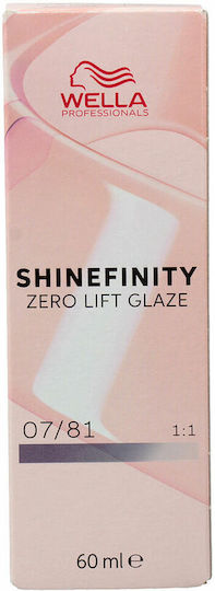 Wella Shinefinity Zero Lift Glaze Προσωρινή Βαφή Μαλλιών 07/81 60ml