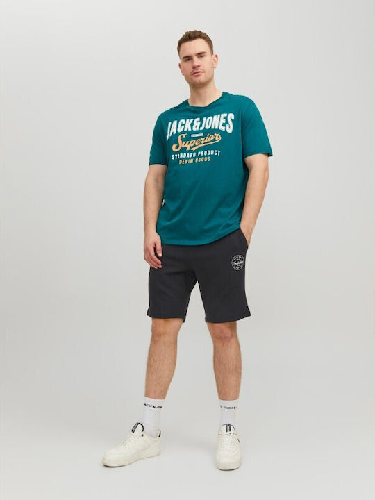 Jack & Jones Plus Fit Ανδρική Βερμούδα Μαύρη