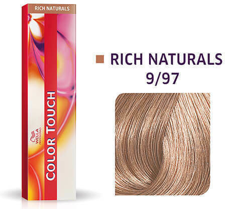 Wella Color Touch Rich Naturals Vopsea Temporară de Păr Fără Amoniac 9/97 Blond Foarte Deschis Fumé 60ml