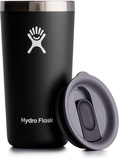 Hydro Flask All Around Tumbler Press In Ποτήρι Θερμός Ανοξείδωτο BPA Free 355ml Μαύρο
