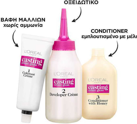 L'Oreal Paris Casting Creme Gloss Vopsea Temporară de Păr fără amoniac 200 Ebony Black 48ml