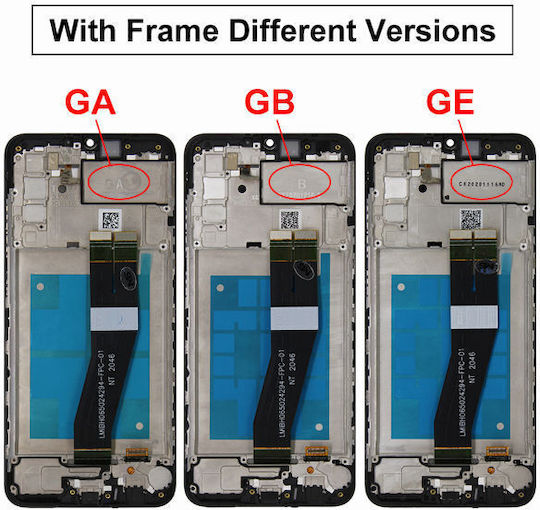 Οθόνη LCD mit Touch-Mechanismus für Galaxy A02s (Schwarz)