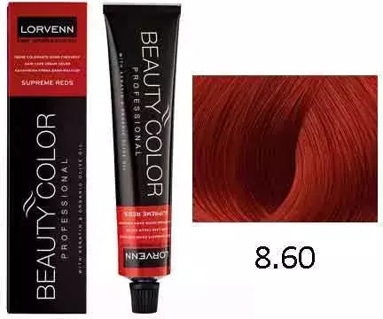 Lorvenn Beauty Color Supreme Reds Боя за коса 8.60 Интензивно русо червено 70мл