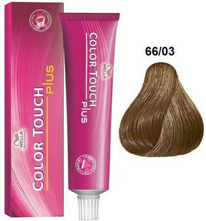 Wella Color Touch Plus Βαφή Μαλλιών 66/03 Ξανθό Σκούρο Φυσικό Χρυσό 60ml
