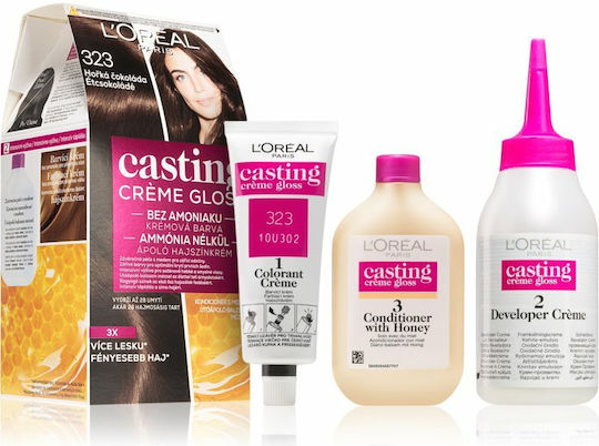 L'Oreal Paris Casting Creme Gloss Vopsea Temporară de Păr Fără Amoniac 323 Dark Chocolate 48ml