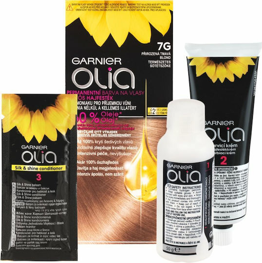 Garnier Olia Mini Боя за коса Без амоняк 7G Блондинка Тъмно хладен Сандър 50гр