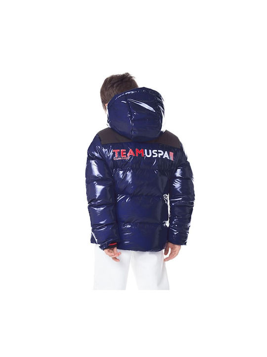 U.S. Polo Assn. Kids Casual Jacket short Hooded Navy Blue