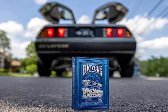 Bicycle Back to the Future Συλλεκτική Τράπουλα Πλαστική για Poker Μπλε