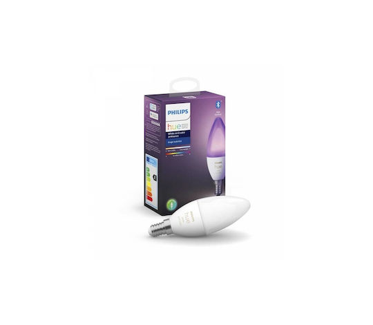 Philips Bec Smart LED 5.3W pentru Dulie E14 RGBW 470lm Reglabil în intensitate