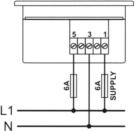 Datakom DV-0101-48 Βολτόμετρο Ηλεκτρολογικού Πίνακα Ψηφιακό IP54 Μονοφασικό (96x48mm) 01.034.0203