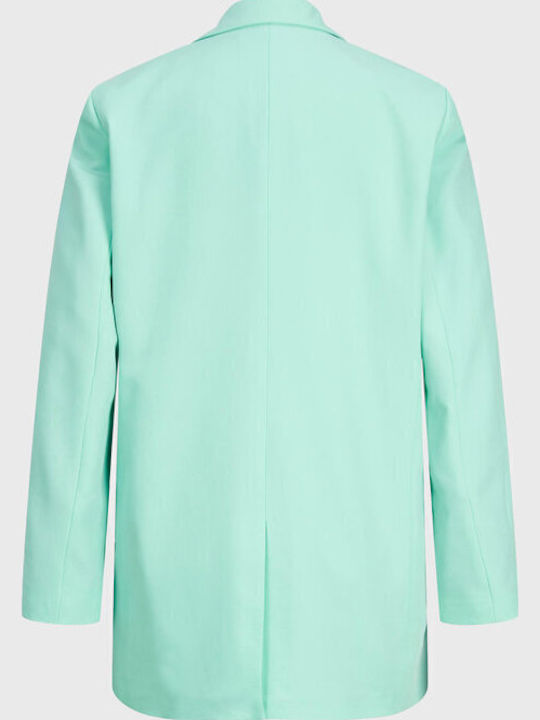 Jack & Jones Long Women's Blazer Turquoise