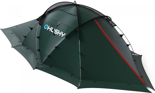 Husky Fighter Σκηνή Camping Igloo Πράσινη με Διπλό Πανί για 3 Άτομα 380x280x130εκ.