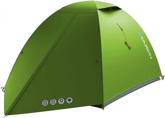 Husky Sawaj Σκηνή Camping Igloo Πράσινη με Διπλό Πανί για 2 Άτομα 230x215x120εκ.
