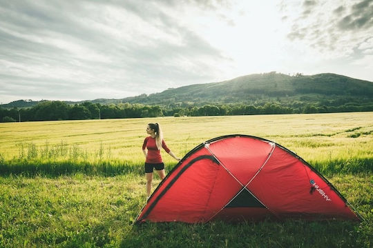 Husky Felen 2-3 Winter Camping Tents Geodesic Red with Double Cloth for 3 People 330x165x130cm