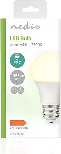 Nedis LED Bulb 11W 112mm for Socket E27 and Shape A60 Warm White 1055lm