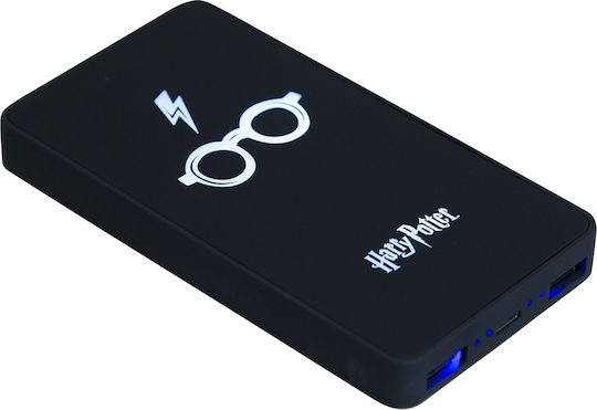 Lazerbuilt Harry Potter Power Bank 6000mAh с 2 USB-A порта Черен