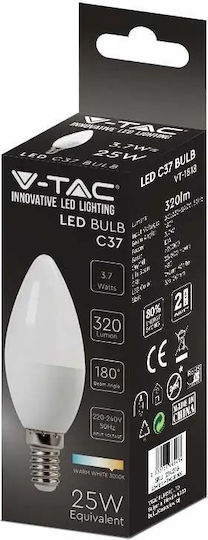 V-TAC VT-1818 LED Bulb 3.7W 100mm for Socket E14 and Shape C37 Warm White 320lm