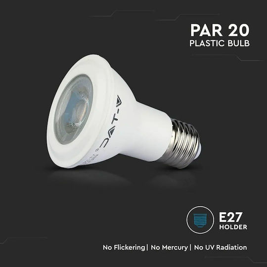 V-TAC VT-220-N LED-Lampe 5.8W 84mm für Fassung E27 und Form PAR20 Kühles Weiß 425lm