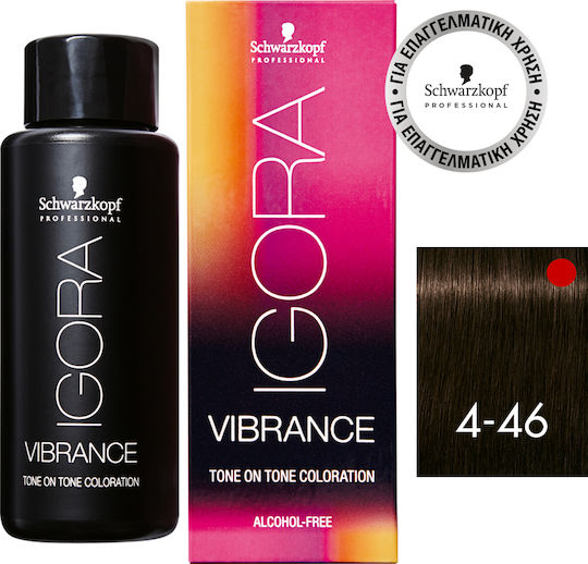 Schwarzkopf Igora Vibrance Temporary Hair Dye no Ammonia 4-46 Chestnut Medium Beige Maroon 60ml