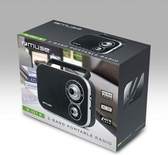 Muse M-051 R Retro Φορητό Ραδιόφωνο Ρεύματος / Μπαταρίας Μαύρο