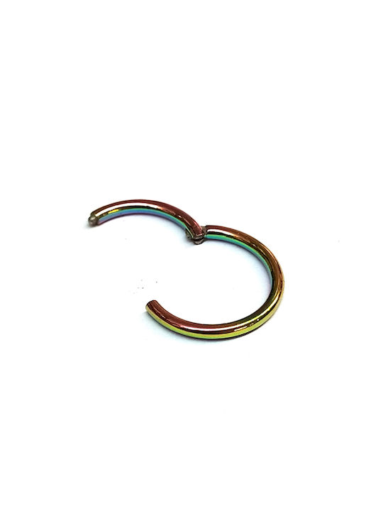 Steel under allergy earring iridium hoop 12 mm