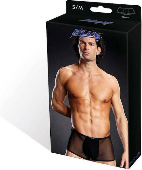 Blue Line Micro Mesh Trunk Boxeri Sexy pentru bărbați Negru