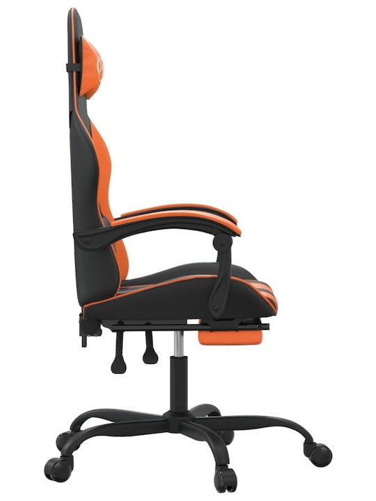 vidaXL 349609 Artificial Leather Gaming Chair with Footrest Orange