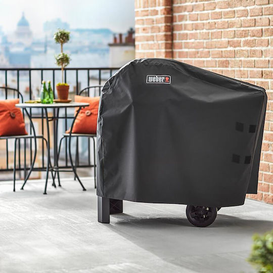 Weber Premium Grill Cover Black Compatible with the Pulse 2000 from Polyester with UV Protection 109.6cmx51.61cmx93cmcm