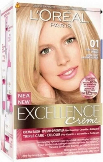 L'Oreal Paris Excellence Pure Blonde Vopsea de Păr 01 Blond Natural Ultra Deschis 48ml