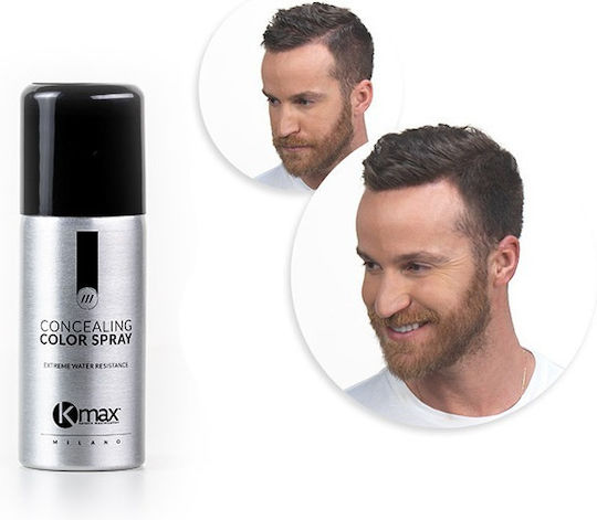 Kmax Milano Concealing Color Spray Προσωρινή Βαφή Μαλλιών σε Spray Γκρι 100ml