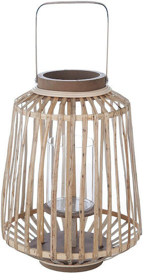 Atmosphera Lanterne Φαναράκι Ξύλινο Επιτραπέζιο Καφέ 23.5x23.5x35εκ.