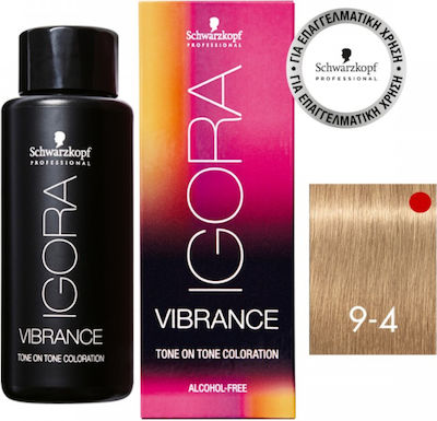 Schwarzkopf Igora Vibrance Vopsea Temporară 9-4 Blond foarte deschis Bej deschis 60ml