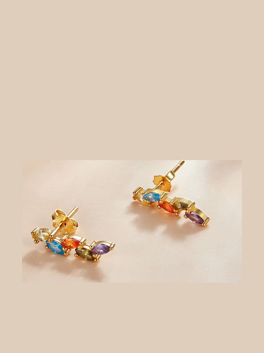 Bamoer Earrings made of Silver Gold Plated with Stones