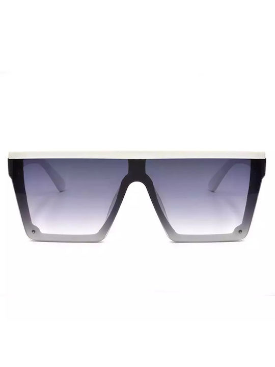 Awear Nargo Women's Sunglasses with White Acetate Frame and Blue Gradient Lenses White