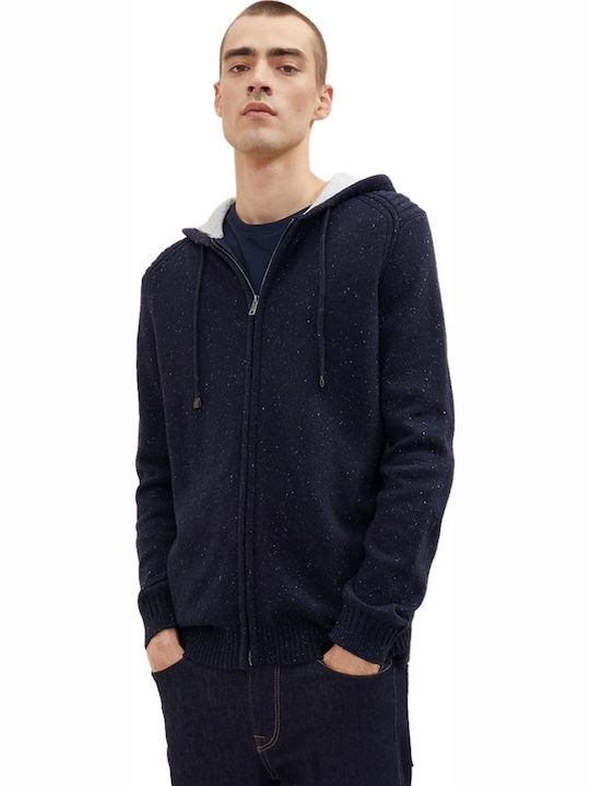 Men's Knitted Cardigan with Hood Gray