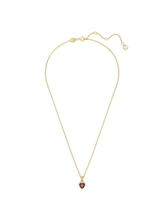 Swarovski Stilla Women's Gold Plated Heart Necklace with Zircon