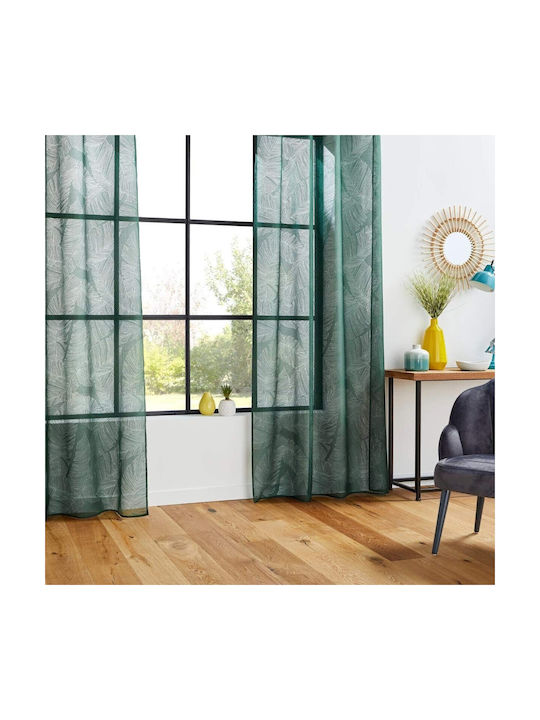 Atmosphera Curtain with Grommet Voilage Debo Green 464499 140x240cm