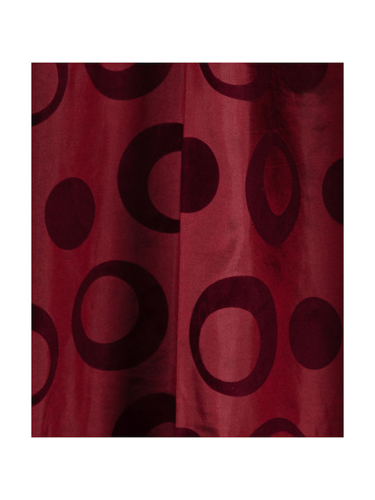 Silk Fashion Curtain with Pencil Pleat 082 Burgundy 300x300cm