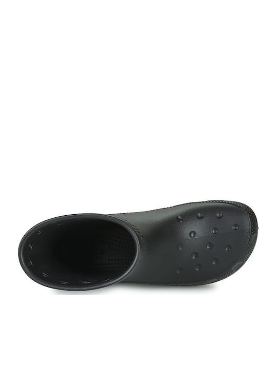Women's Mid Heel Wellies Black