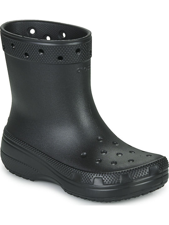 Crocs Damen Gummistiefel mit mittlerem Absatz Schwarz 208363-001