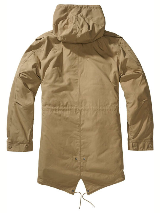 Brandit Herren Winter Jacke Parka Camel