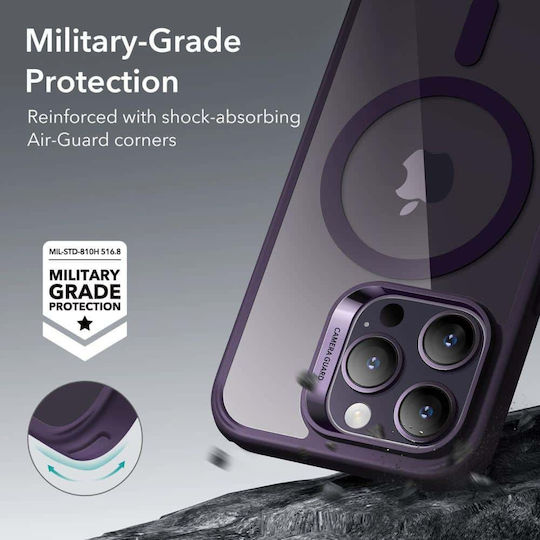 ESR CH Halolock Magsafe Back Cover Silicone 0.5mm Clear / Purple (iPhone 14 Pro Max)
