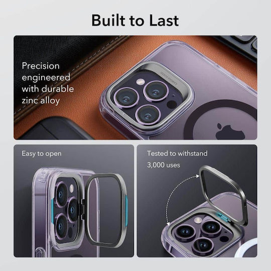 ESR Classic Kickstand Halolock Magsafe Back Cover Silicon 1.3mm Clear / Purple (iPhone 14 Pro)