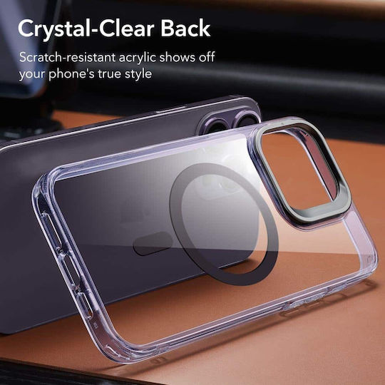 ESR Classic Kickstand Halolock Magsafe Back Cover Silicon 1.3mm Clear / Purple (iPhone 14 Pro)