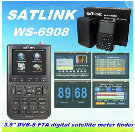 Satlink Electronical Signal Level Meter DVB-S with Screen WS-6908