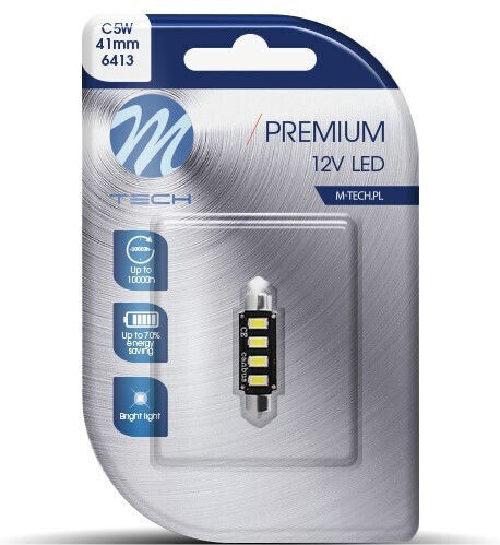 M-Tech Лампи Автомобила C5W / C10W 41mm Canbus LED Бял 12V 6W 1бр