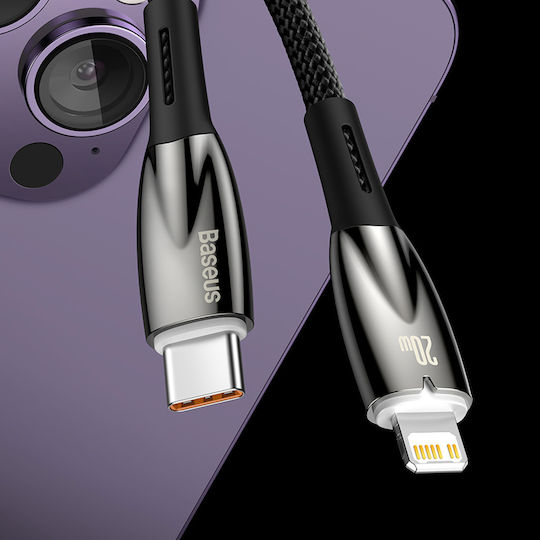 Baseus Glimmer Braided USB to Lightning Cable Μαύρο 2m (CADH000301)
