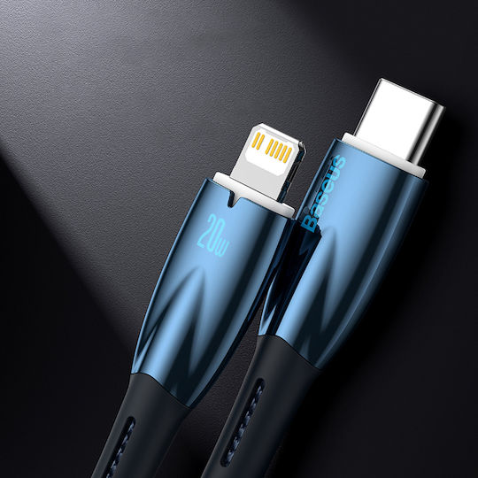 Baseus Glimmer Braided USB to Lightning Cable Μαύρο 2m (CADH000301)