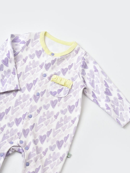 Biorganic Baby Bodysuit Set Long-Sleeved Lilac