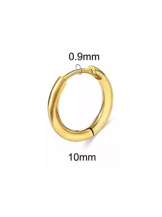 Unisex σκουλαρικια κρίκοι ζευγάρι ατσαλι316L χρυσό Art02062